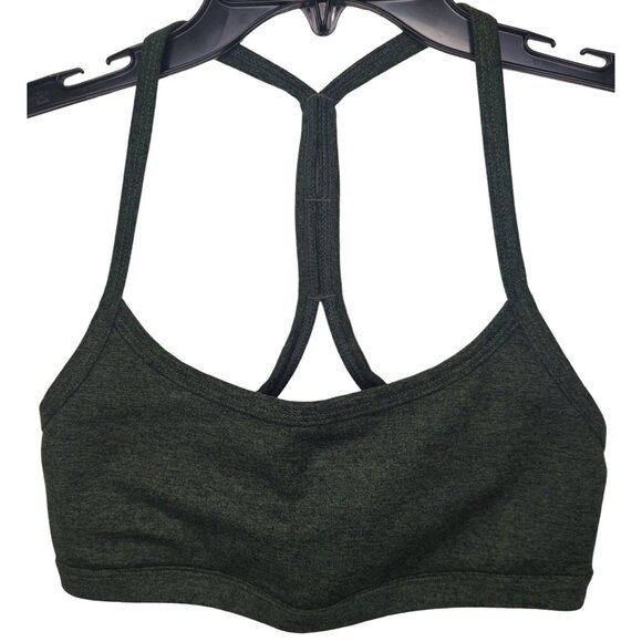 Calme by Johnny Was Women's Ease Cross Back Sports Bra II Size XS Dark Green - Picture 1 of 10